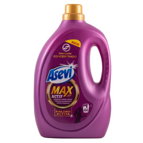 Asevi Max detergent lichid pentru haine/rufe albe/color, 44 spalari, 2.7L