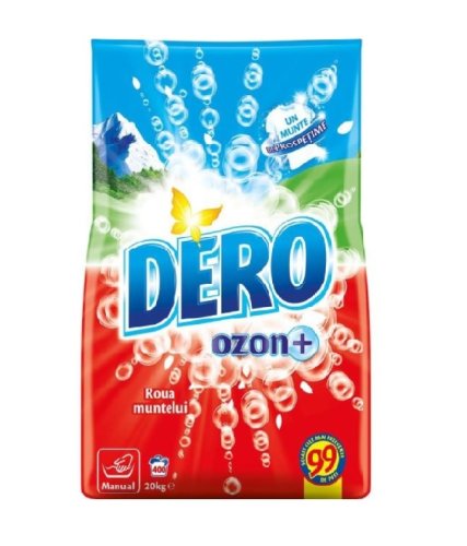 Detergent pudra manual Ozone Plus Roua Muntelui, 400 spalari, 20kg, Dero