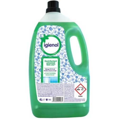 Igienol Virucid Dezinfectant universal fara clor Pine Fresh 4 L, avizat Ministerul Sanatatii
