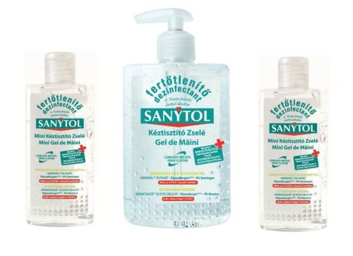 Pachet Sanytol Virucid Gel dezinfectant maini, 2x 75 ml + Sanytol Virucid Gel dezinfectant maini 250 ml, avizat Ministerul Sanatatii