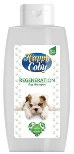 Sampon pentru catei Regeneration cu Ulei de Masline, 500 ml, Happy Coby 