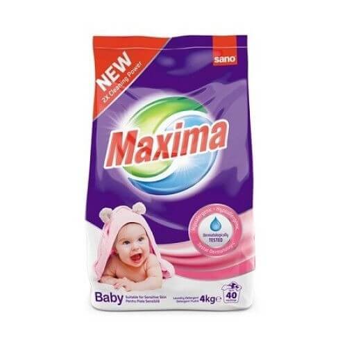 Sano Maxima Detergent pudra pentru haine/rufe Baby, 4Kg