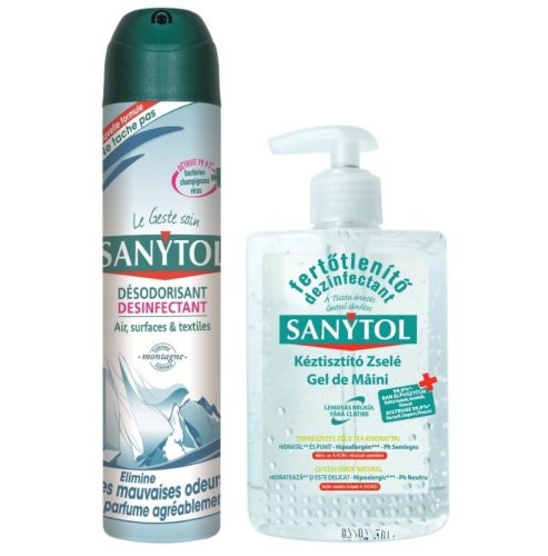 Sanytol Virucid Gel dezinfectant maini 250 ml, avizat Ministerul Sanatatii + Dezinfectant deodorizant fresh 300 ml