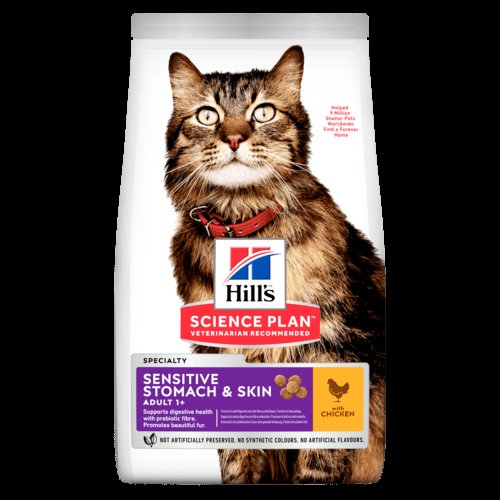 Hill's Pisici Adult Skin & Stomach cu Pui 1.5 kg