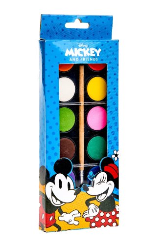 Litera - Acuarele disney mickey & friends 12 culori cu pensula
