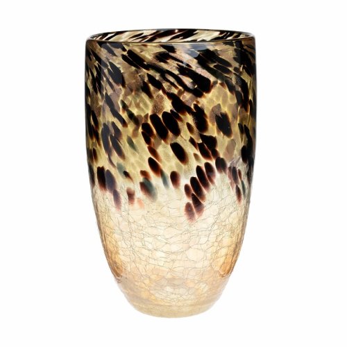Inart - Leopard vaza decorativa, sticla, multicolor