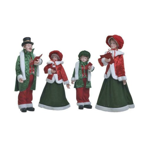 Set 4 figurine colindatori, Plastic, Multicolor, Family