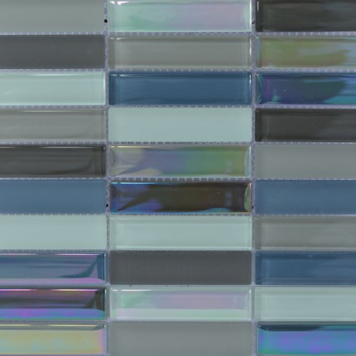 Mozaic gri lucios din sticla 29.8x29.8 cm, MOZAIC MIXED GREY, Keramyth