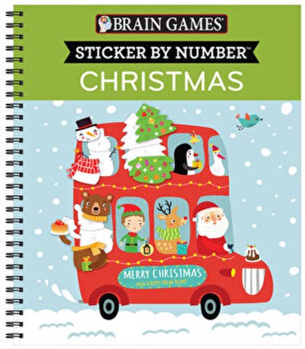 Publications International, Ltd. - Brain games - sticker by number: christmas (kids) [with sticker(s)], spiral/***