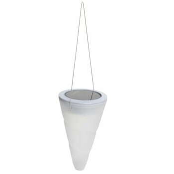 Lampa solara Other, conica, led, 17 x 10 cm, polipropilena, alb