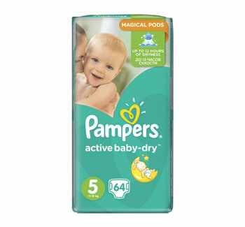 Scutece Pampers active baby junior 5 giant pack, 11-16 kg, 64 buc