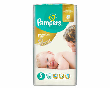 Scutece Pampers premium care junior 5 jumbo pack, 11-18 kg, 56 buc