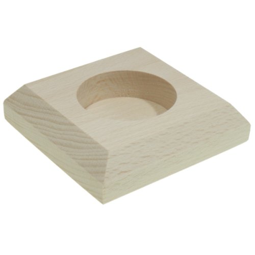 Suport pentru lumanare din lemn patrat margine tesita 7 2x7 2x1 8cm SL8