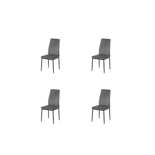 Kalenda - Set 4 scaune asos, 41x52x93 cm, velvet gri