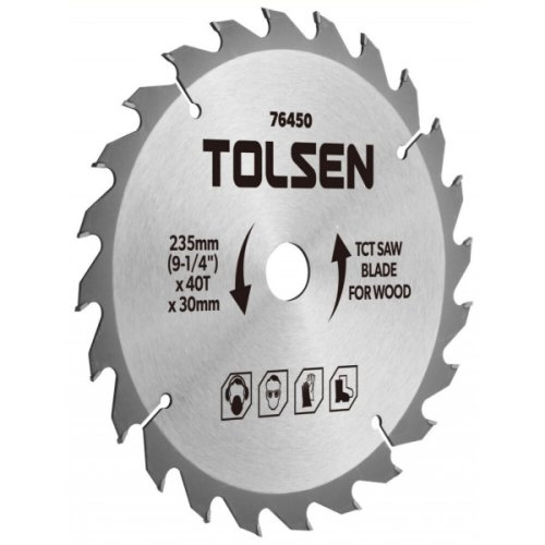 Tolsen - Disc circular cu vidia pentru lemn 355x30x80t