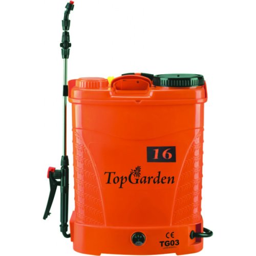 Raider - Pompa de stropit electrica, vermorel cu acumulator top garden 16 litri