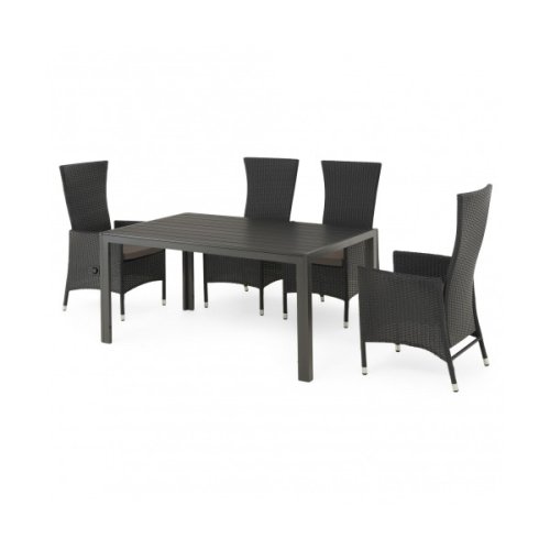 Keter - Set mobilier terasa/gradina encore, masa si 4 scaune cu spatar reglabil