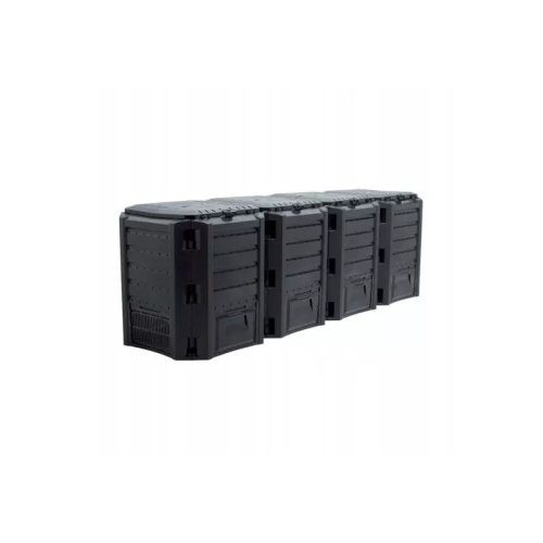 Compostor de gradina, 4 module, negru, 1600 L, 261x71.9x82.6 cm, Module Compogreen