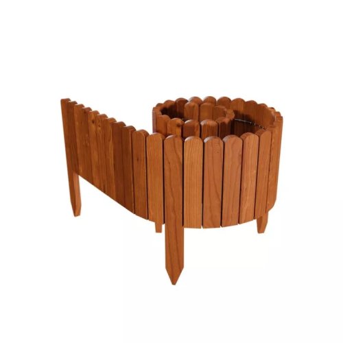 Gard de gradina decorativ din lemn, maro, 200x40 cm