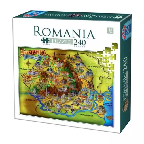 Puzzle Obiective Turistice Romania - 240 piese
