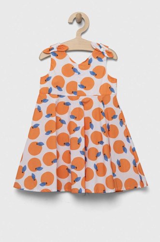 Birba&Trybeyond rochie din bumbac pentru copii culoarea portocaliu, mini, evazati