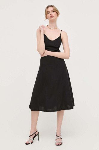 Morgan rochie culoarea negru, midi, drept