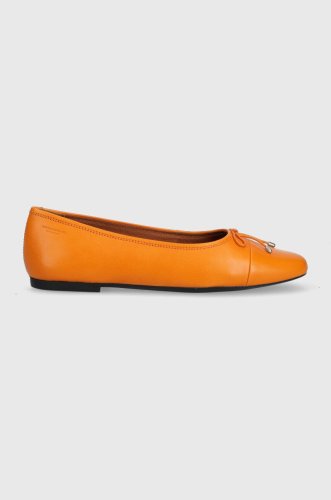 Vagabond Shoemakers balerini de piele JOLIN culoarea portocaliu, 5508.101.44