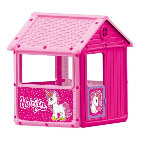 Dohany - Casuta de joaca pentru copii dolu unicorn roz 125x100x104 cm