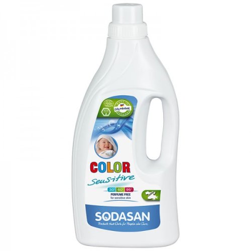 Sodasan - Detergent ecologic lichid pentru rufe albe si colorate sensitiv 1.5l