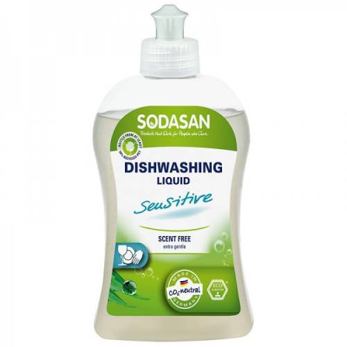 Sodasan - Detergent lichid ecologic pentru vase sensitiv 500ml