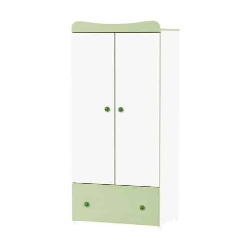 Lorelli - Dulap garderoba 2 usi exclusive white green