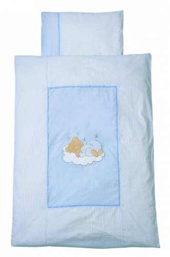 Easy Baby - Lenjerie pat sleeping bear bleu