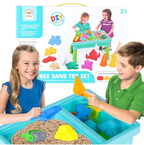 Malplay - Masuta de joaca pentru apa si nisip cu accesorii incluse space sand