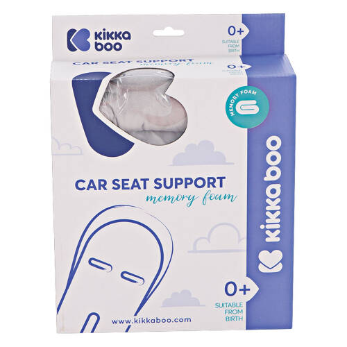 Kikkaboo - Perna reductor pentru scaun auto cu spuma memory velvet white