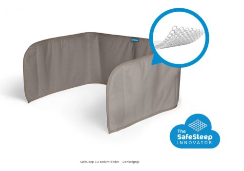 Aerosleep - Protectie laterala pentru patut gri inchis