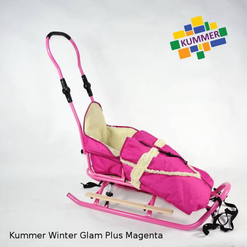 Saniuta pentru copii Kummer Winter Glam Plus Magenta
