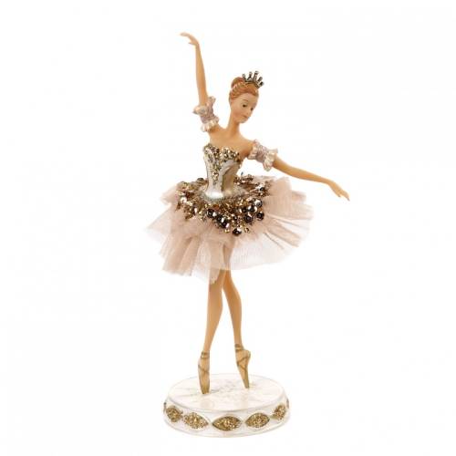 Diverse - Statueta balerina dansand costum tiul crem