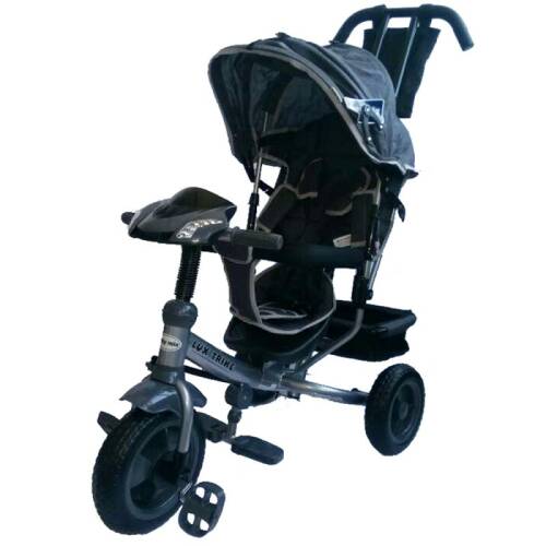 Baby Mix - Tricicleta multifunctionala cu sunete si lumini lux trike dark blue