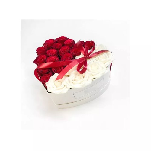 Inovius - Aranjament floral cutie cu trandafiri sapun , love, cdimag