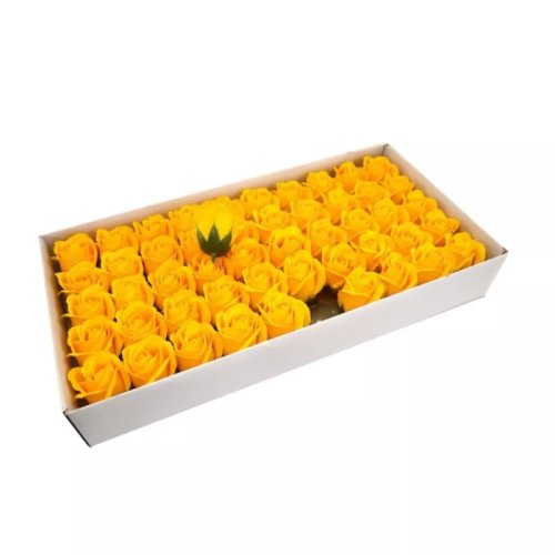 Cutie Trandafiri Sapun 50 buc - 5 cm - Galben
