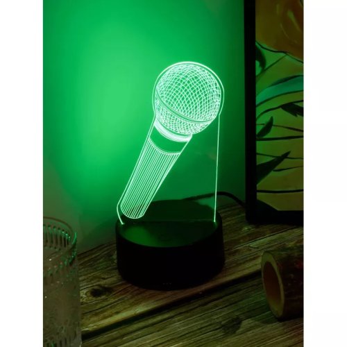 Lampa Decorativa 3D - Microfon 8.5x10x16cm
