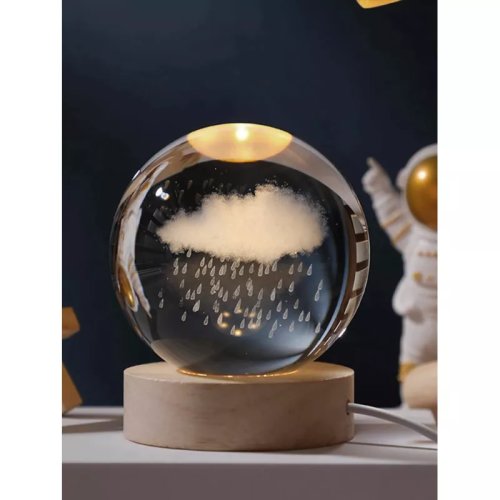 Lampa Decorativa 3D - Nori si picaturi - 6 cm