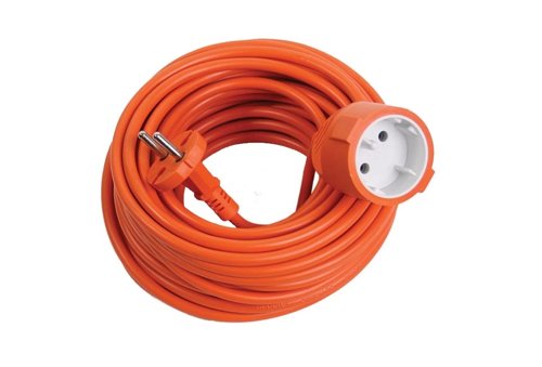 Cablu prelungitor portocaliu, 10m 2x1mm2, Makalon, 700766