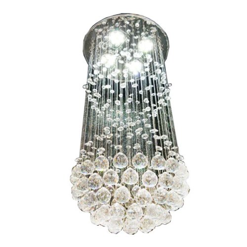 Trandafi Led - Candelabru cristal elegant 9818 4 x mr16, cu bec led, aluminiu/cristale artificiale, culoarea cromului