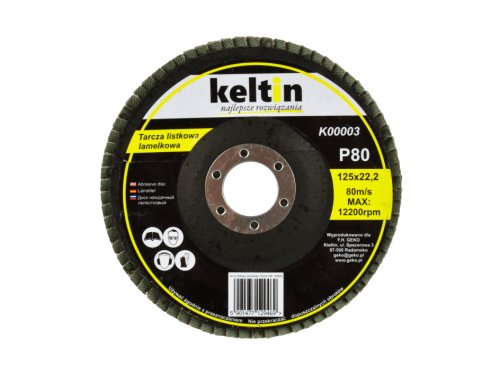 Disc abraziv pentru slefuire, 125 mm, P80, Keltin