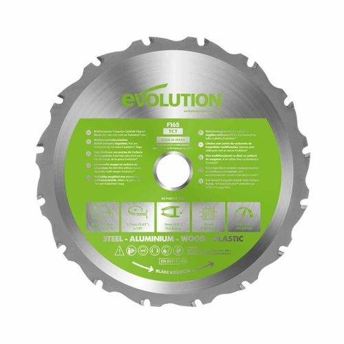 Disc pentru fierastrau circular, taiere multifunctionala Evolution EVOFURYBLADE165MULTI-8063, Ø165 x 20 mm, 14 dinti