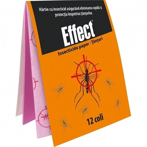 Hartie cu insecticid contra tantarilor Effect - 12 bu