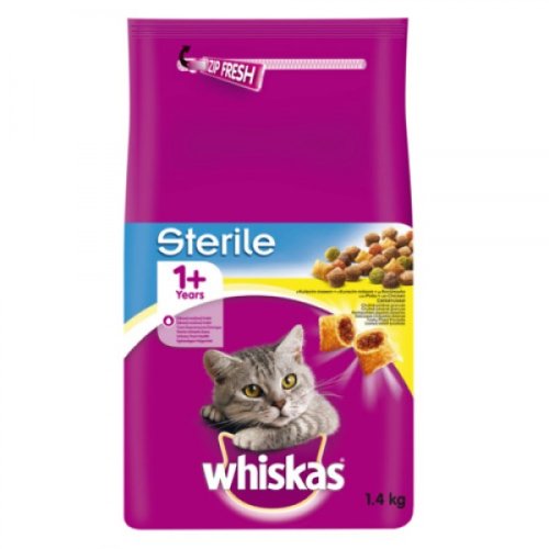 Hrana uscata pentru pisici sterile Whiskas 1.4 kg