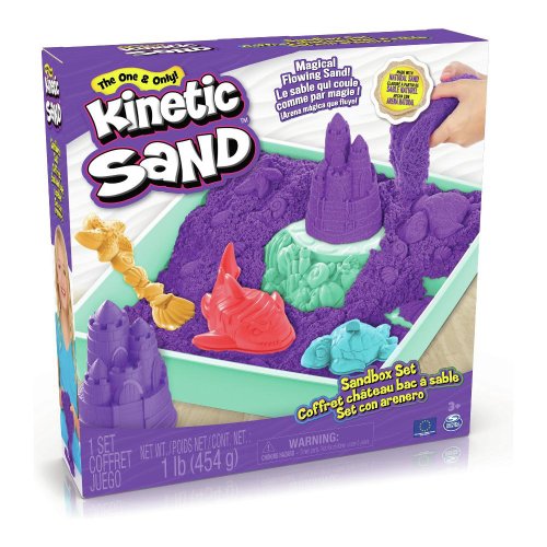 Kinetic sand, set cutie cu nisip mov, SPM 20143456