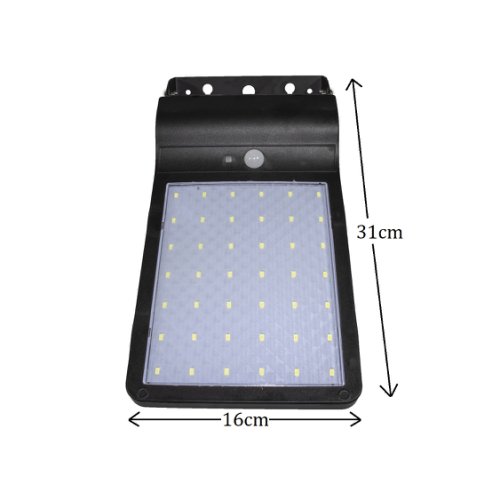 Ecoleduri - Lampa solara ip65 20 w cu senzor, 3 moduri, jd 1920, 42 led-uri